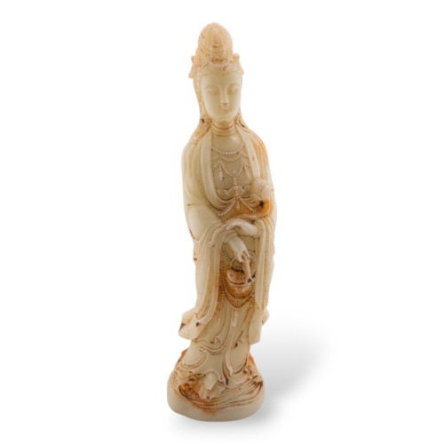 Handgravierte Jadeit-Statue, 30 cm