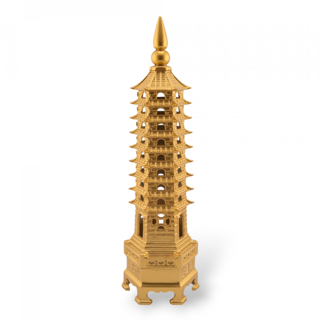 Soprammobile Statua Di Ottone Pagoda 20cm-STATUETTES | Worldofjewel.com