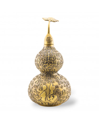 Soprammobile Statua Di Ottone Zucca Decorata 18x24cm-STATUETTES | Worldofjewel.com