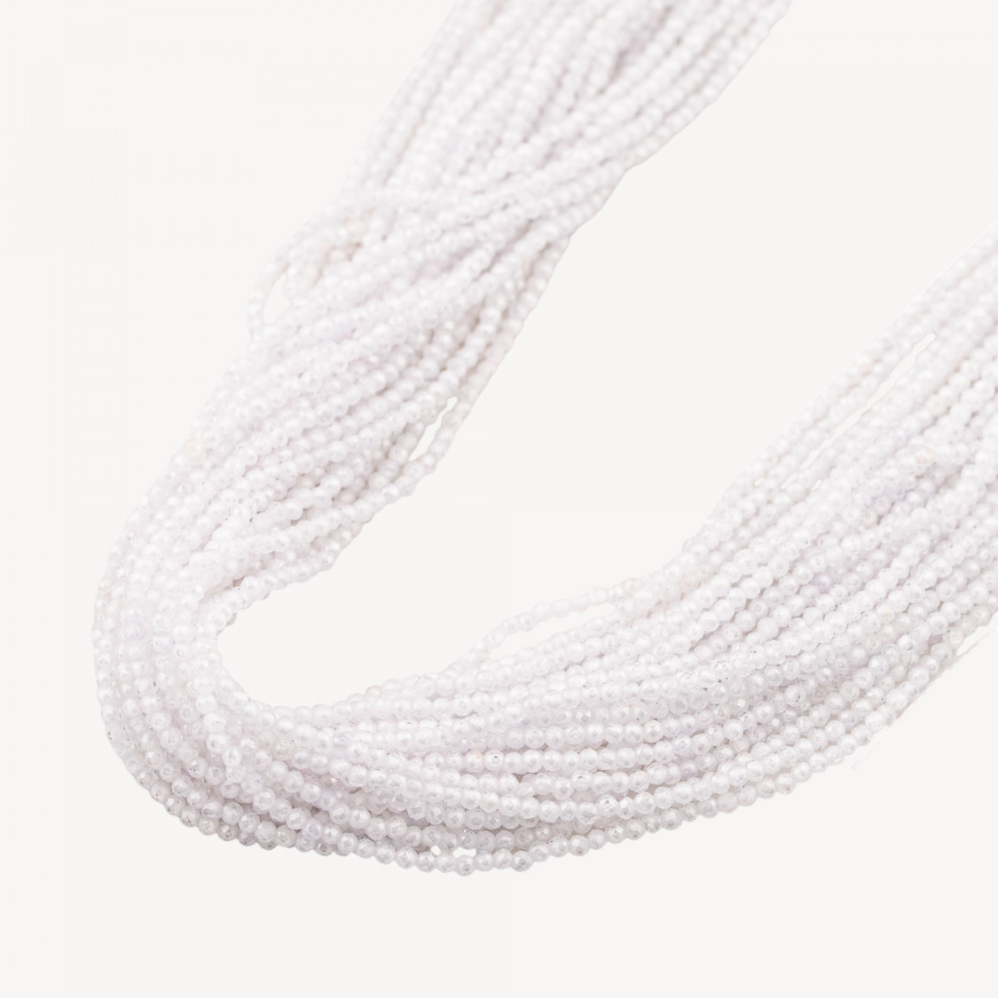 Zirconi Perline Sfaccettate 2mm -4 Bianco-MICRO PERLINE DI ZIRCONI 2MM PER GIOIELLI FAI DA TE | Worldofjewel.com