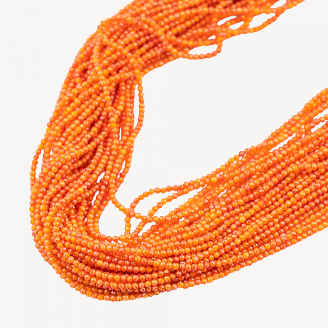 Zirconi Perline Sfaccettate 2mm -1 Arancio-MICRO PERLINE DI ZIRCONI 2MM PER GIOIELLI FAI DA TE | Worldofjewel.com