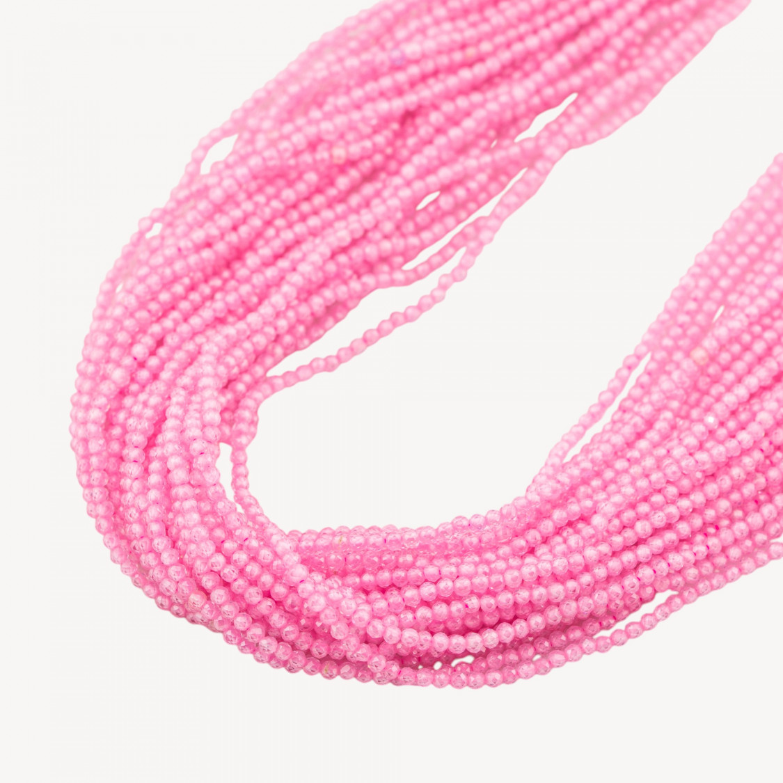 Zirconi Perline Sfaccettate 2mm Rosa-ZIRCONS | Worldofjewel.com