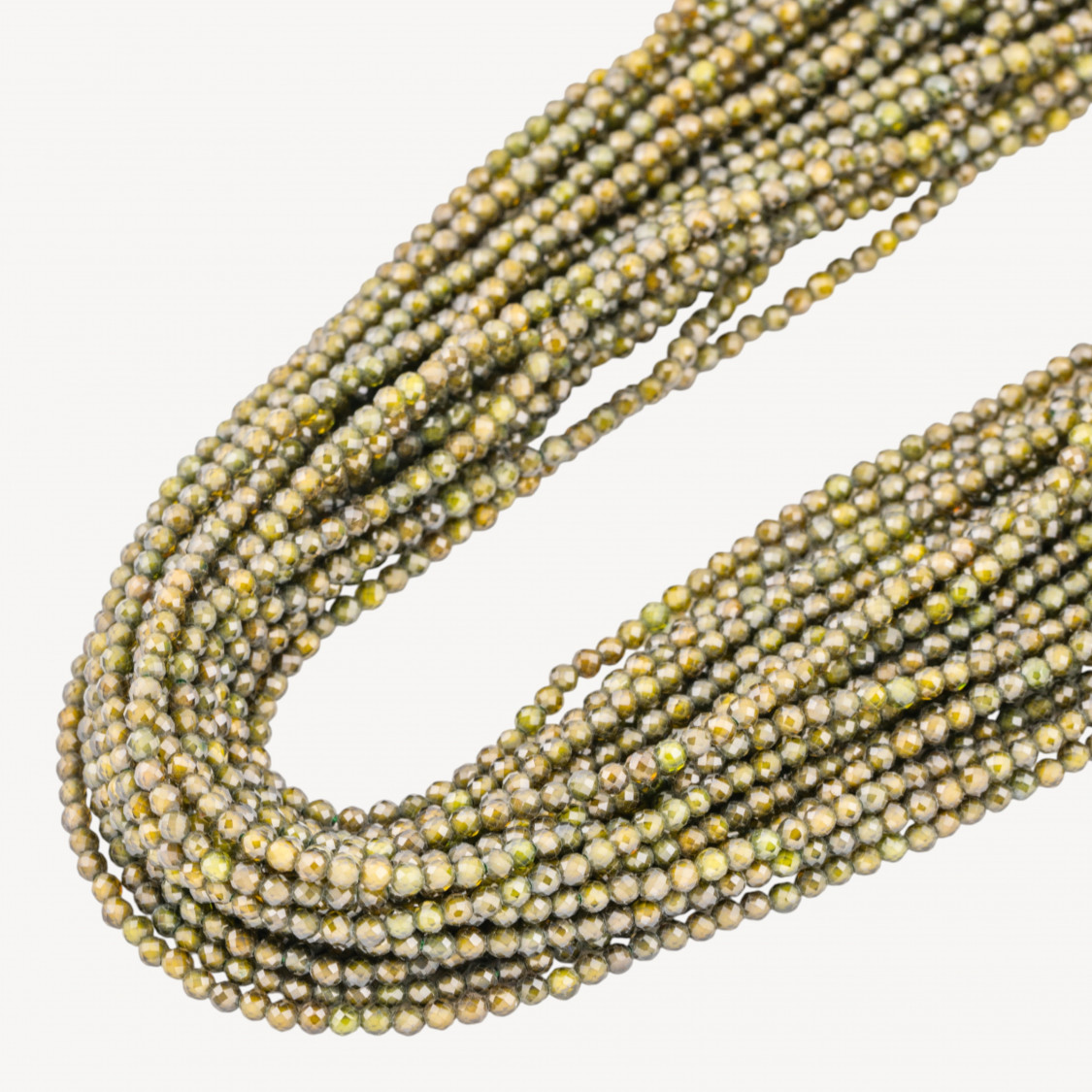 Zirconi Perline Sfaccettate 2mm -12 Verde Olivina-MICRO PERLINE DI ZIRCONI 2MM PER GIOIELLI FAI DA TE | Worldofjewel.com
