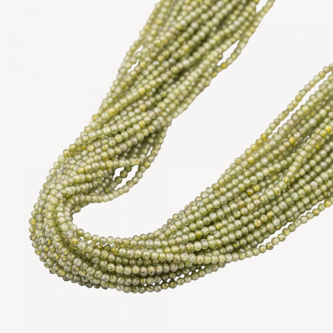 Zirconi Perline Sfaccettate 2mm Verde Olivina-ZIRCONS | Worldofjewel.com