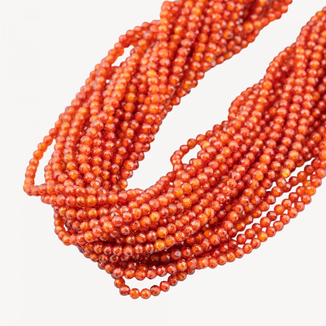 Zirconi Perline Sfaccettate 3mm Arancio Corniola-ZIRCONS | Worldofjewel.com