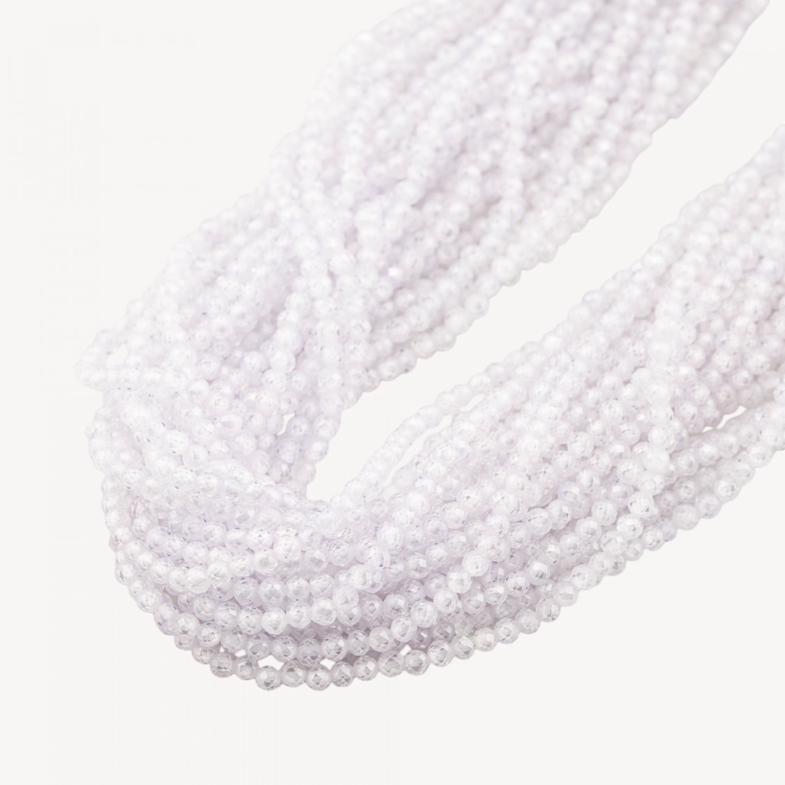 Zirconi Perline Sfaccettate 3mm Bianco-CIRCONITAS | Worldofjewel.com