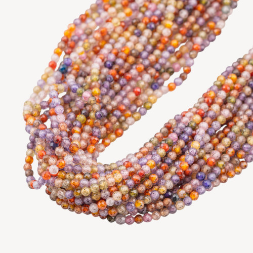 Cuentas de circón facetadas multicolor de 3 mm