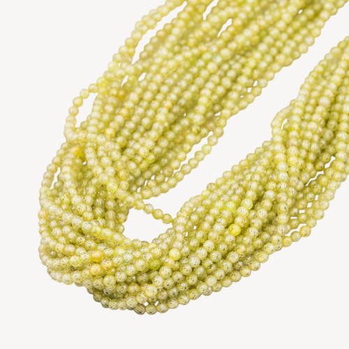 3 mm große, klare, peridotgrüne, facettierte Zirkonia-Perlen
