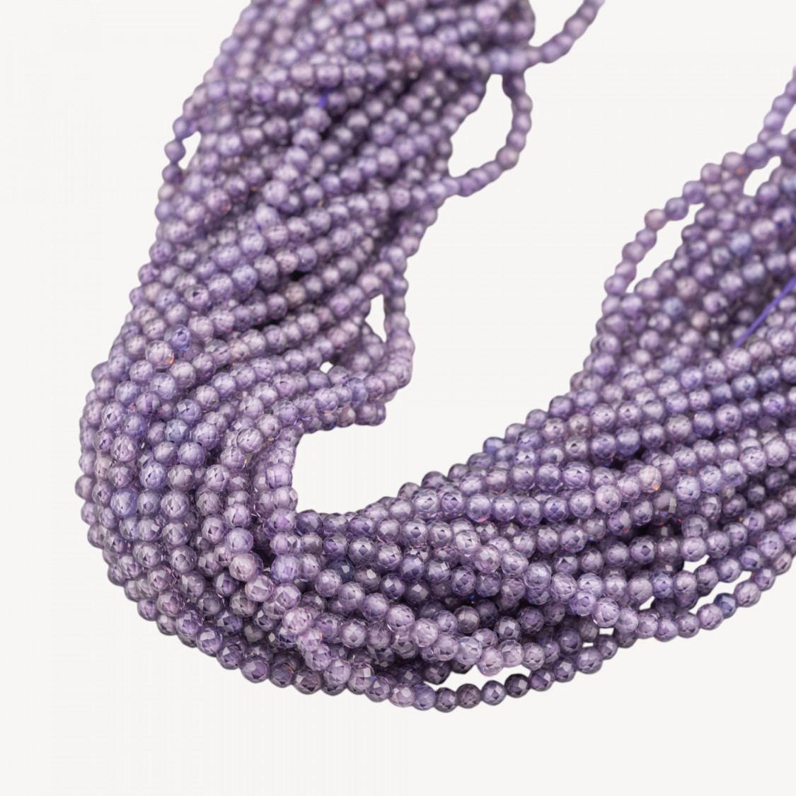Zirconi Perline Sfaccettate 3mm Viola Ametista-ZIRCONS | Worldofjewel.com