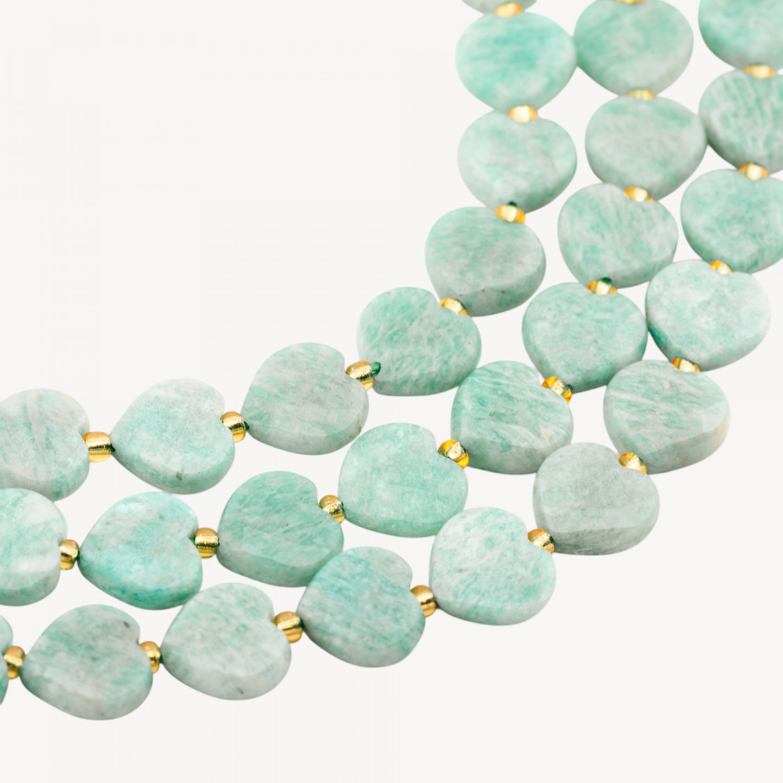 Amazonite Cuore Piatto Sfaccettato 12mm-AMAZONITE | Worldofjewel.com