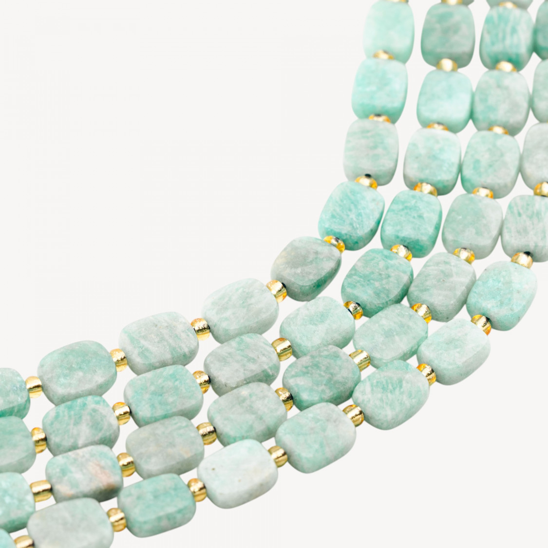Amazonite Rettangolo Piatto Sfaccettato 8x10mm-AMAZONITE | Worldofjewel.com