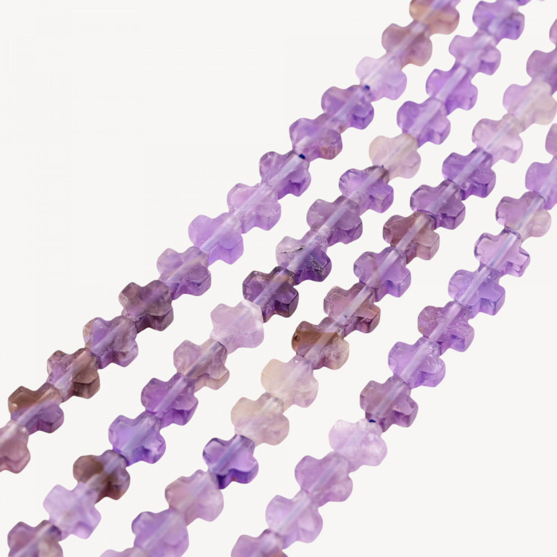 Ametista Croce 8mm-KLARER AMETHYST | Worldofjewel.com
