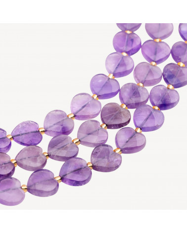 Ametista Cuore Piatto Sfaccettato 12mm-KLARER AMETHYST | Worldofjewel.com