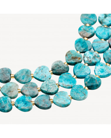 Apatite Cuore Piatto Sfaccettato 12mm-ΑΠΑΤΙΤΗΣ | Worldofjewel.com