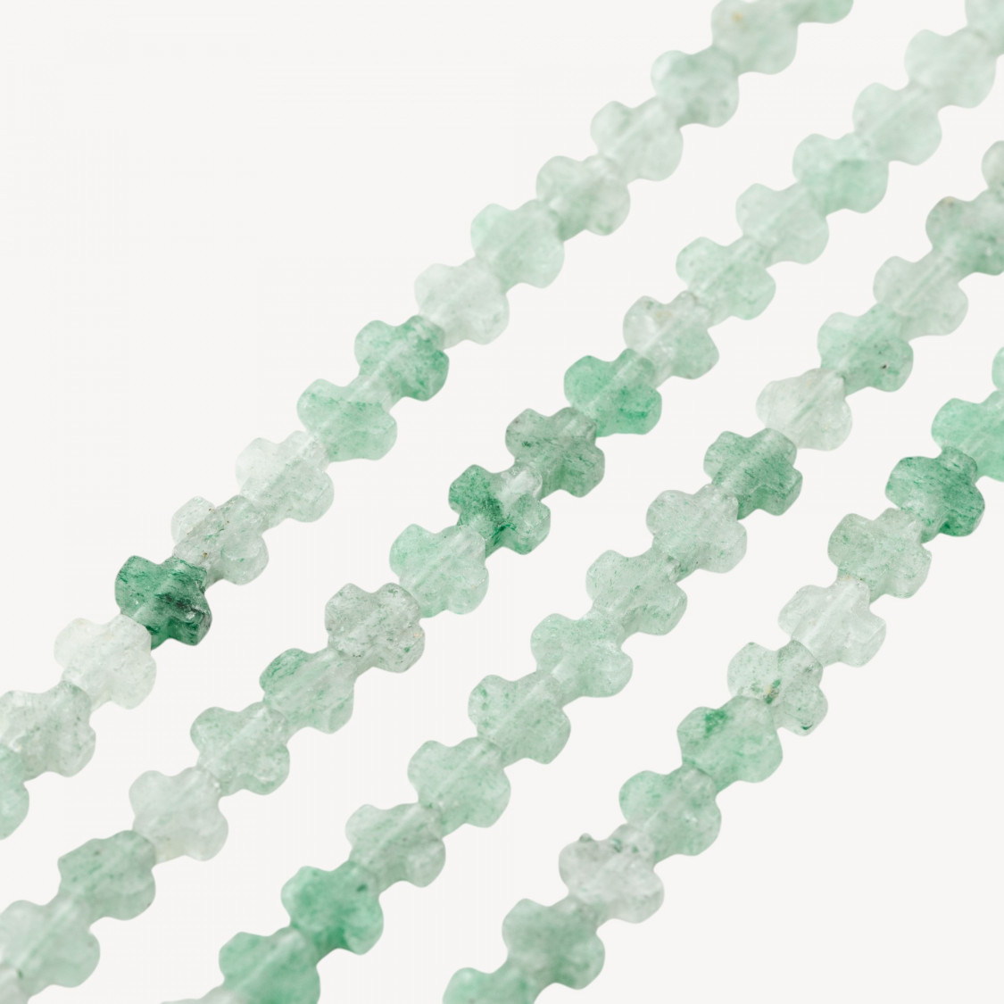 Croix en aventurine verte 8 mm-AVENTURE VERTE | Worldofjewel.com