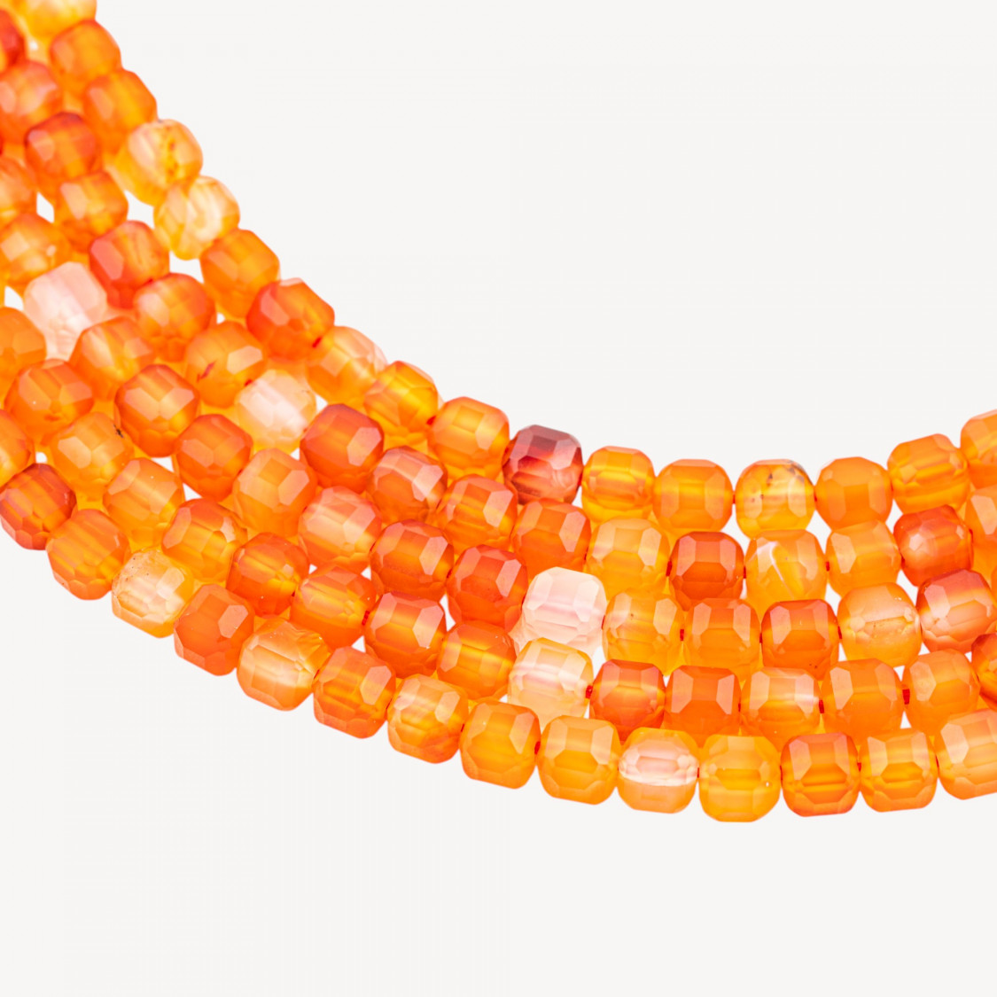 Carnelian Rigid Cut Faceted Cube 6mm-CARNELIAN | Worldofjewel.com