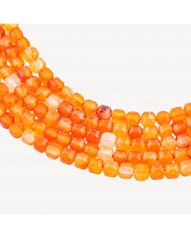 Corniola Taglio Rigido Cubo Sfaccettato 6mm-ΣΑΡΔΙΟΣ ΛΙΘΟΣ | Worldofjewel.com