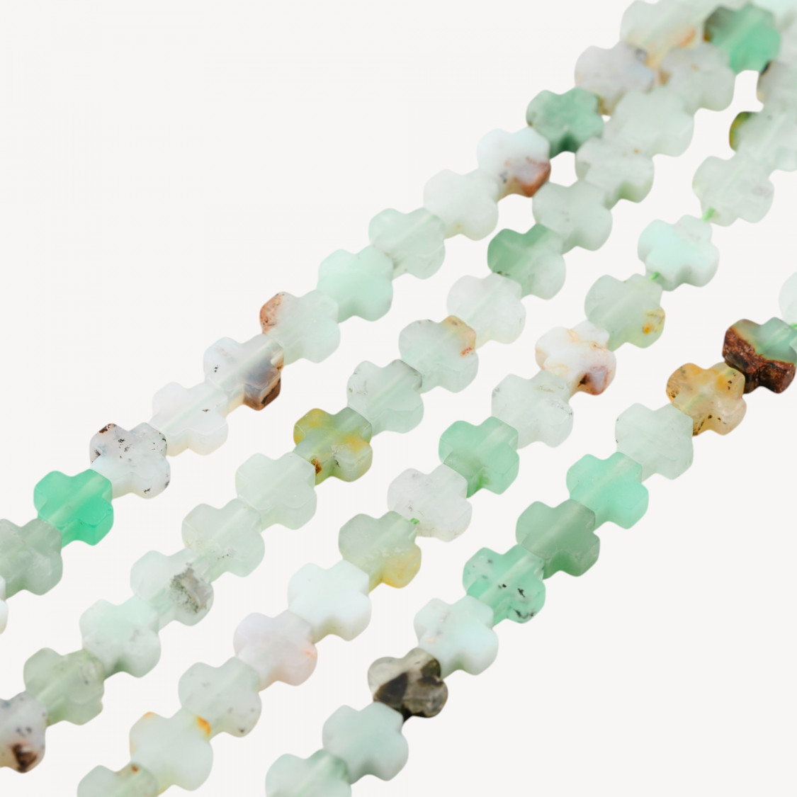 Croix en chrysoprase 8 mm-CHRYSOPRASE | Worldofjewel.com