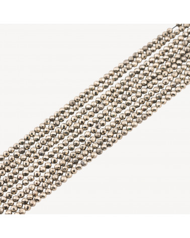 Ematite Pirite Perlina Tonda Sfaccettata 3mm Taglio Rigido-HEMATITIS PIRITIS | Worldofjewel.com