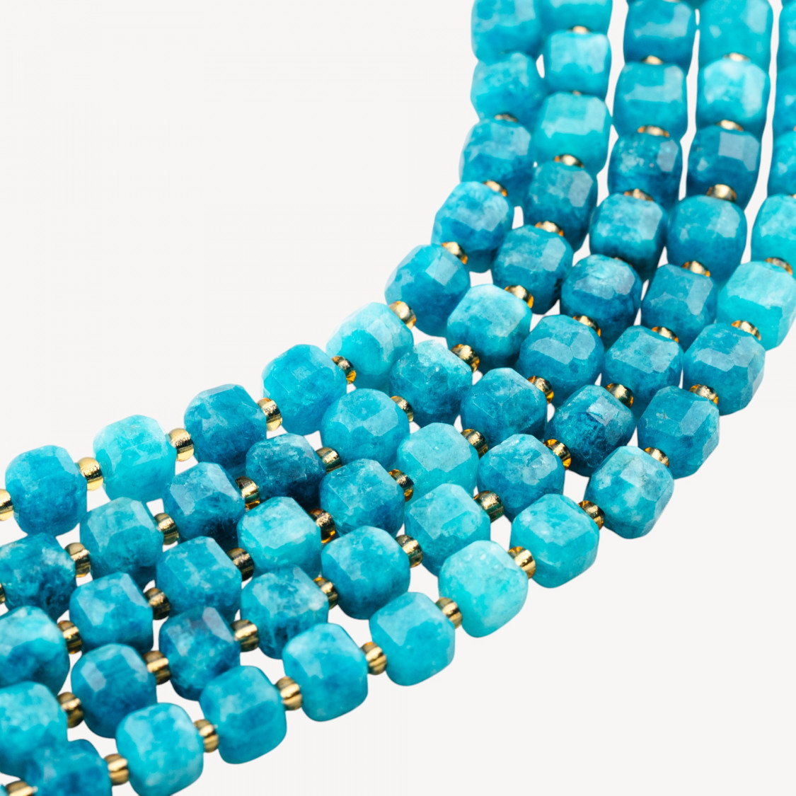 Giada Taglio Rigido Cubo Sfaccettato 8mm Blu-JADE | Worldofjewel.com