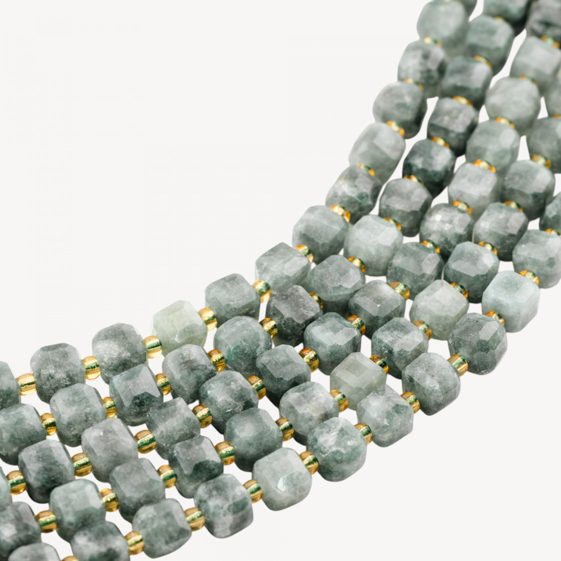 Giada Taglio Rigido Cubo Sfaccettato 8mm Verde Scuro-GIADA | Worldofjewel.com