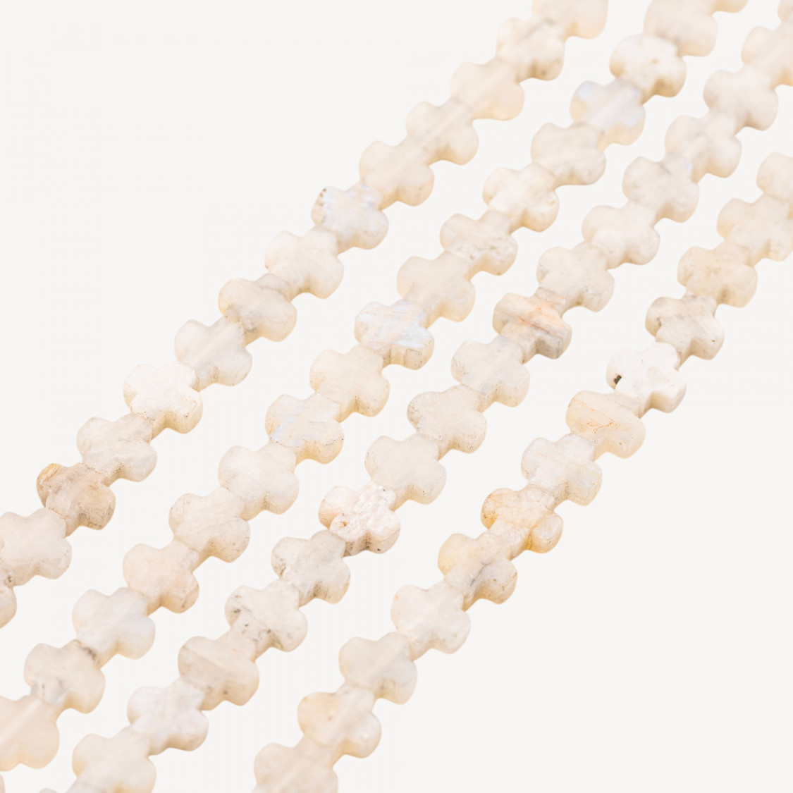 Kreuz aus weißem Labradorit, 8 mm-LABRADORIT | Worldofjewel.com