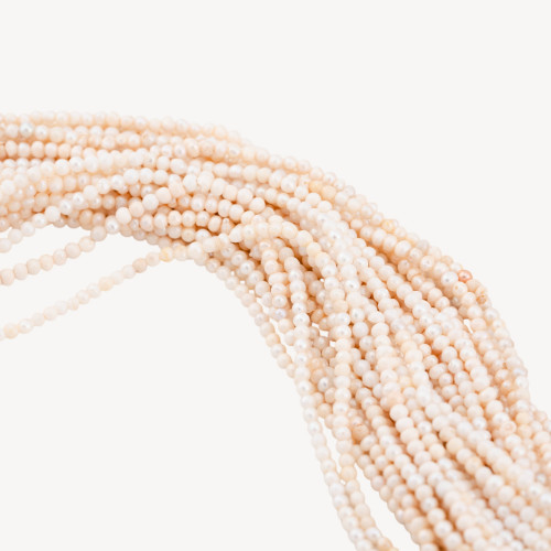 Perles de rivière rondes micro bon marché, 2,5-3 mm, blanches opaques