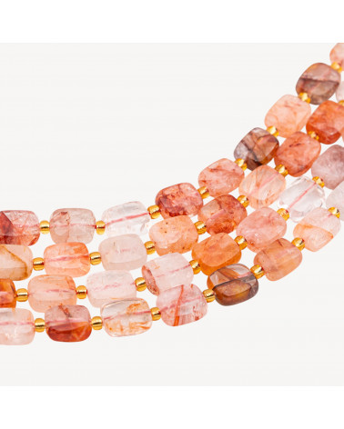 Quarzo Ematoide Rettangolo Piatto Sfaccettato 8x10mm-ΑΙΜΑΤΟΕΙΔΗΣ ΧΑΛΑΖΙΑΣ | Worldofjewel.com