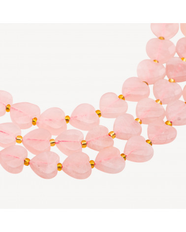 Quarzo Rosa Cuore Piatto Sfaccettato 12mm-ROSE QUARTZ | Worldofjewel.com