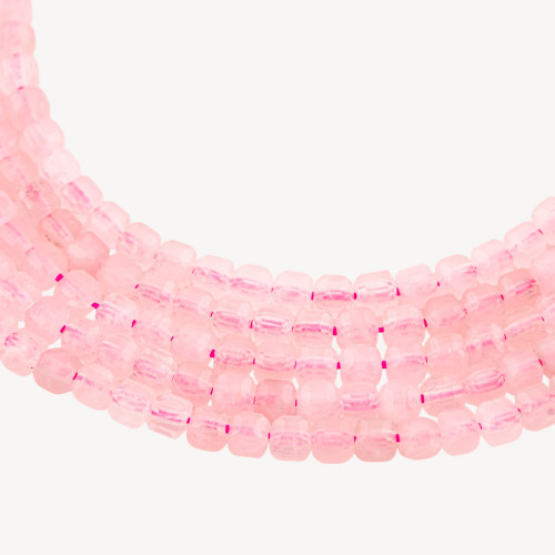 Quarzo Rosa Taglio Rigido Cubo Sfaccettato 6mm-ROSE QUARTZ | Worldofjewel.com