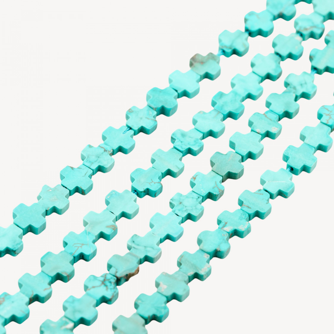 Stabilized Turquoise Cross 8mm-TURQUOISE | Worldofjewel.com