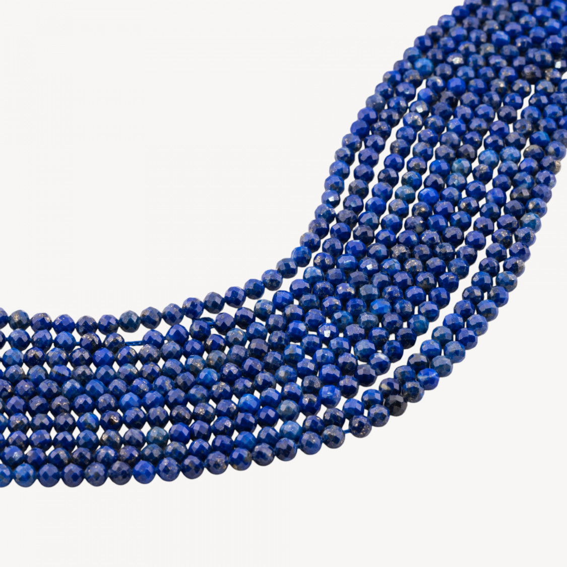 Lapislazzuli Perlina Tonda Sfaccettata Diamond Cut 4mm-ACHAT | Worldofjewel.com