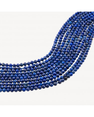Lapislazzuli Perlina Tonda Sfaccettata Diamond Cut 4mm-ACHAT | Worldofjewel.com