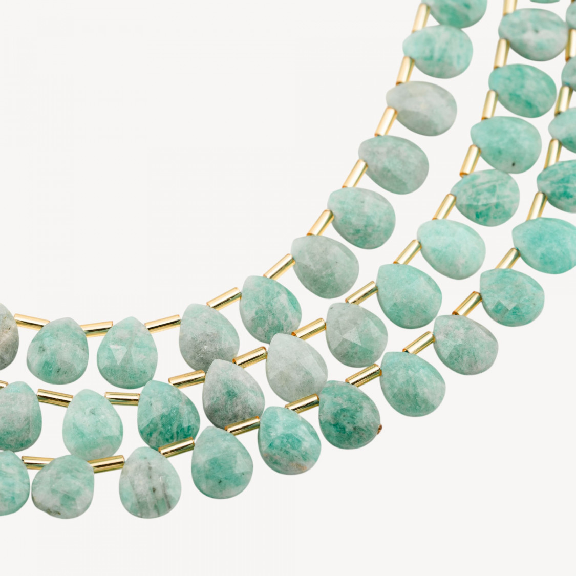 Amazonite Gocce Briolette Sfaccettate 10x8mm-AMAZONITE | Worldofjewel.com