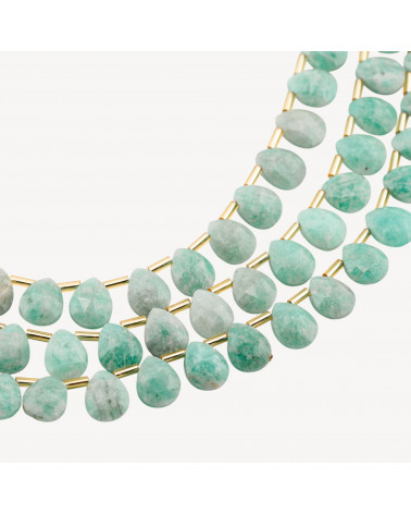 Amazonite Gocce Briolette Sfaccettate 10x8mm-AMAZONITE | Worldofjewel.com
