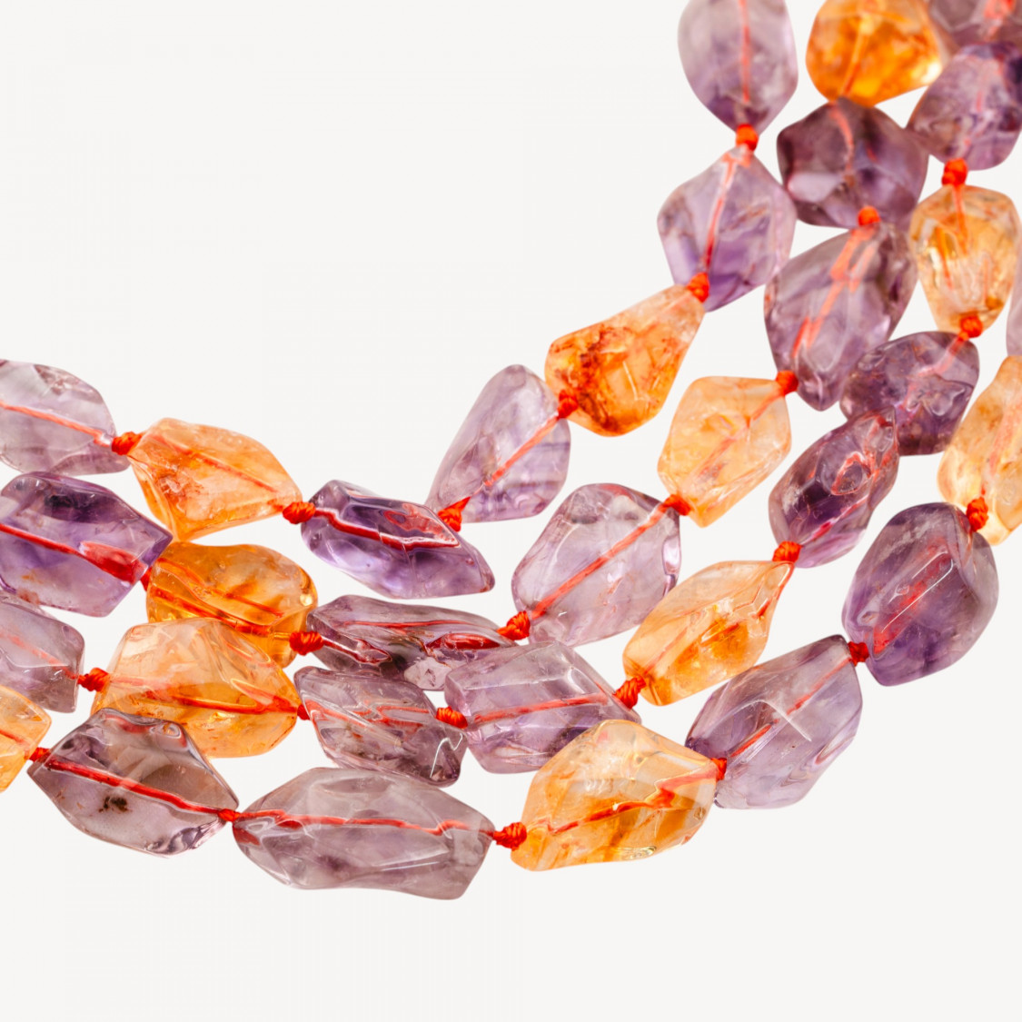 Amethyst and Citrine Irregular Stone-CLEAR AMETHYST | Worldofjewel.com