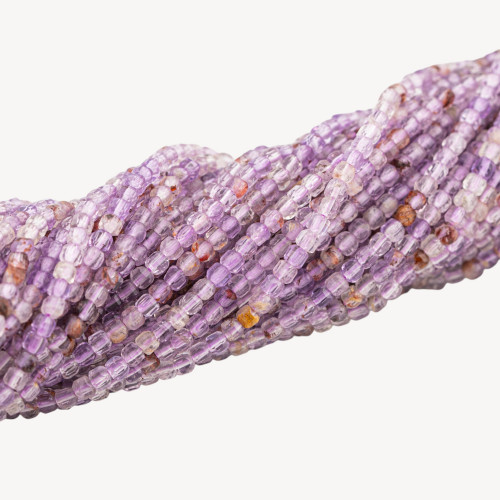 Cubes d'améthyste hématoïde taillés durs de 2,5 mm