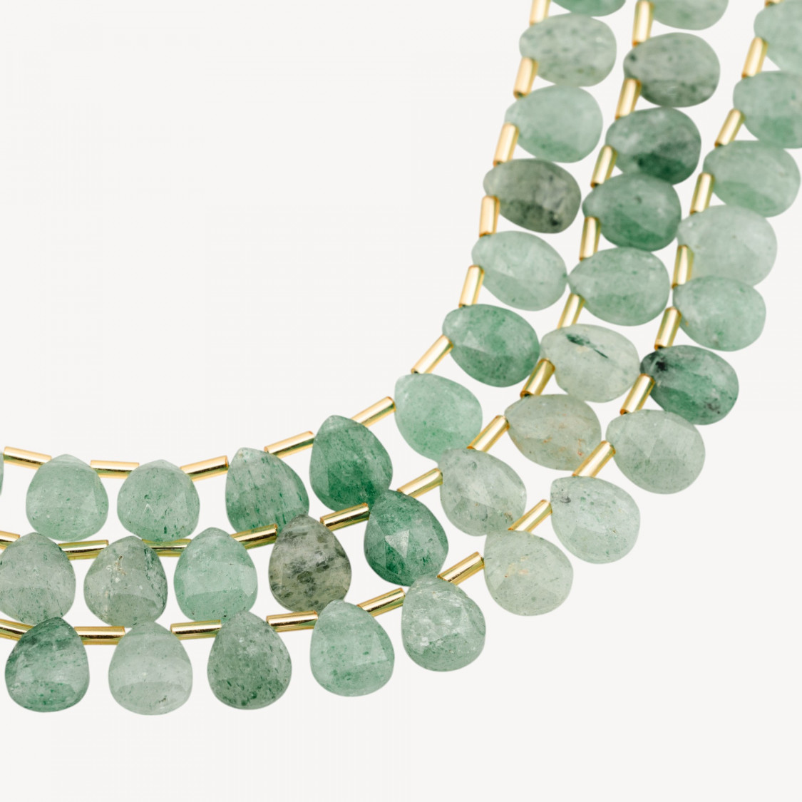 Avventurina Verde Gocce Briolette Sfaccettate 10x8mm-GRÜNES ABENTEUER | Worldofjewel.com