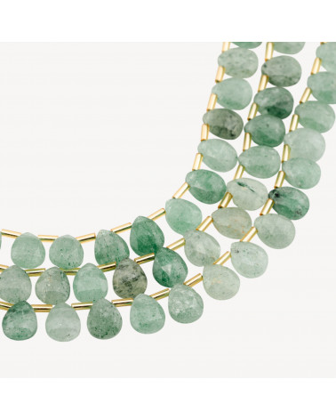 Avventurina Verde Gocce Briolette Sfaccettate 10x8mm-GRÜNES ABENTEUER | Worldofjewel.com