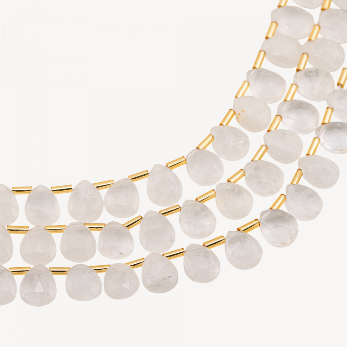 Bergkristall-Briolette-Tropfen, facettiert, 10 x 8 mm-BERGKRISTALL | Worldofjewel.com