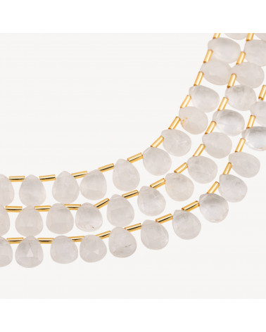 Cristallo Di Rocca Gocce Briolette Sfaccettate 10x8mm-BERGKRISTALL | Worldofjewel.com