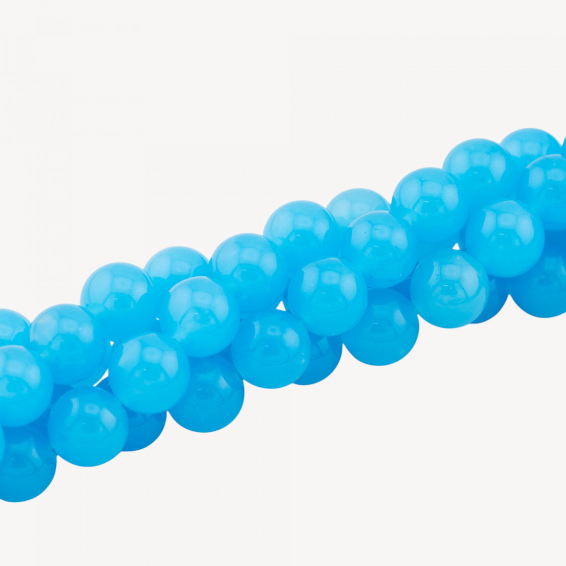 Cuentas redondas lisas de jade helado azul claro de 10 mm-JADE HIELO | Worldofjewel.com