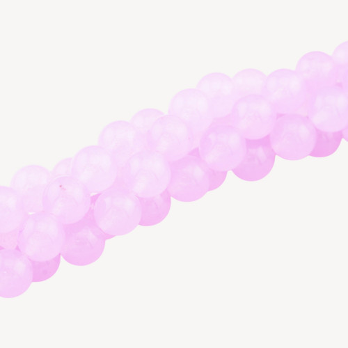 Lilas Jade Glacé Lisse Rond 10 mm
