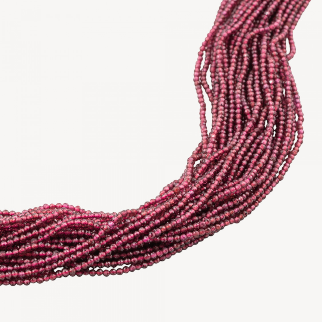 Granato Perlina Tonda Sfaccettata Diamond Cut 2mm-GRENAT | Worldofjewel.com