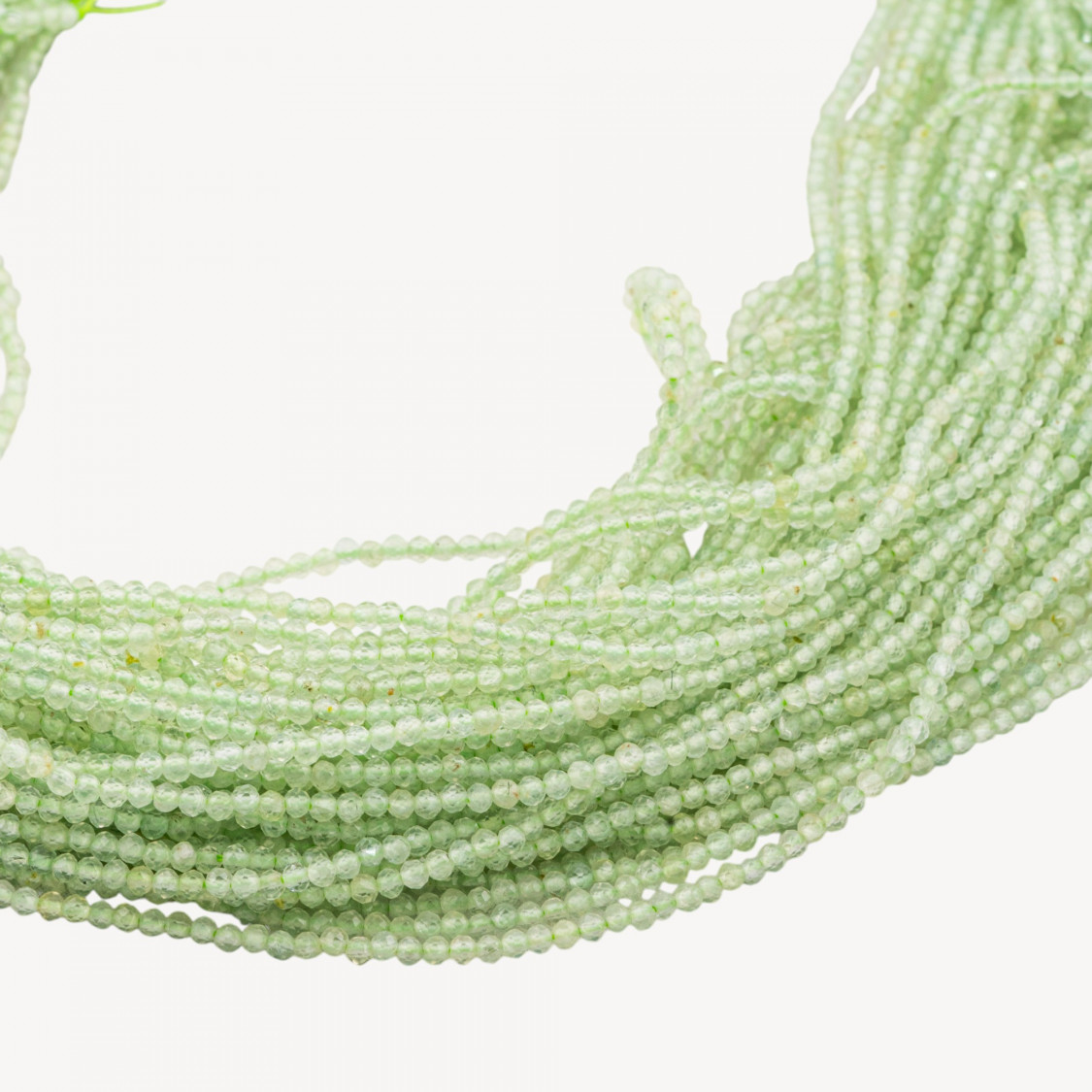 Prenite Round Faceted Diamond Cut Bead 2mm-CABOCHON EDGED AND SET | Worldofjewel.com