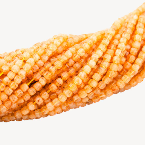 Quartz citrine cubique taillé dur de 3 mm