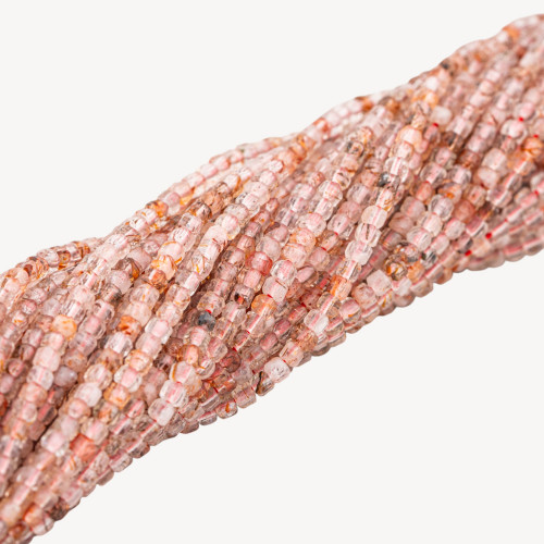 Hämatoidquarzwürfel, hart geschliffen, 2,5 mm