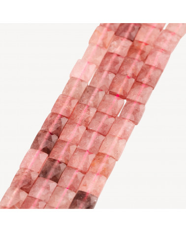 Quarzo Fragola Rettangolo Piatto Sfaccettato Taglio Rigido 8x10mm-QUARTZ FRAISE | Worldofjewel.com