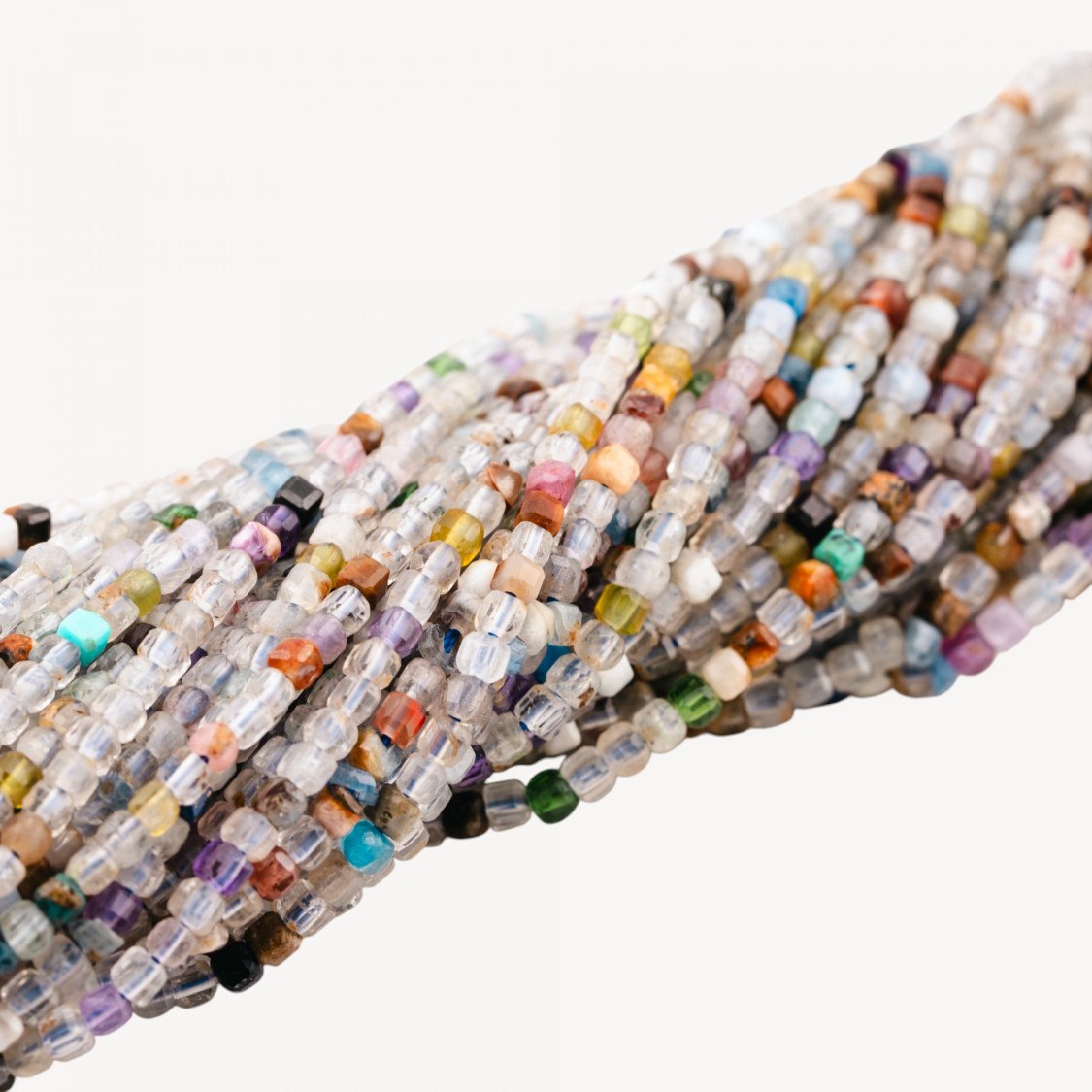 Quarzo Mix Cubi Taglio Sfaccettato 2,5mm Scuro-ΧΑΛΑΖΙΑΣ | Worldofjewel.com