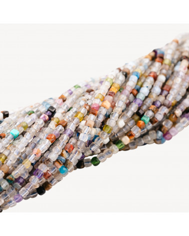 Quarzo Mix Cubi Taglio Sfaccettato 2,5mm Scuro-ΧΑΛΑΖΙΑΣ | Worldofjewel.com